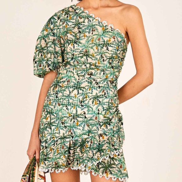 MINI TOUCANS ONE SHOULDER MINI DRESS - Picture 1 of 1